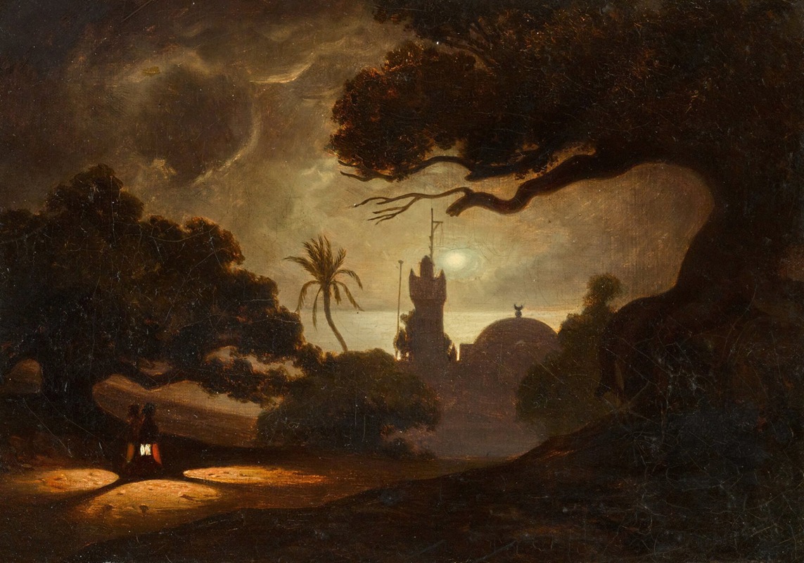Charles Théodore Frère - Mosque in the Moonlight