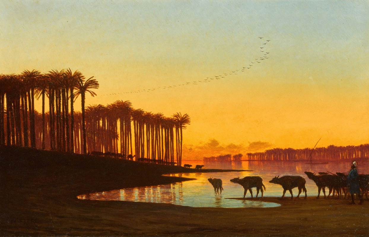 Charles Théodore Frère - Dawn on the Nile