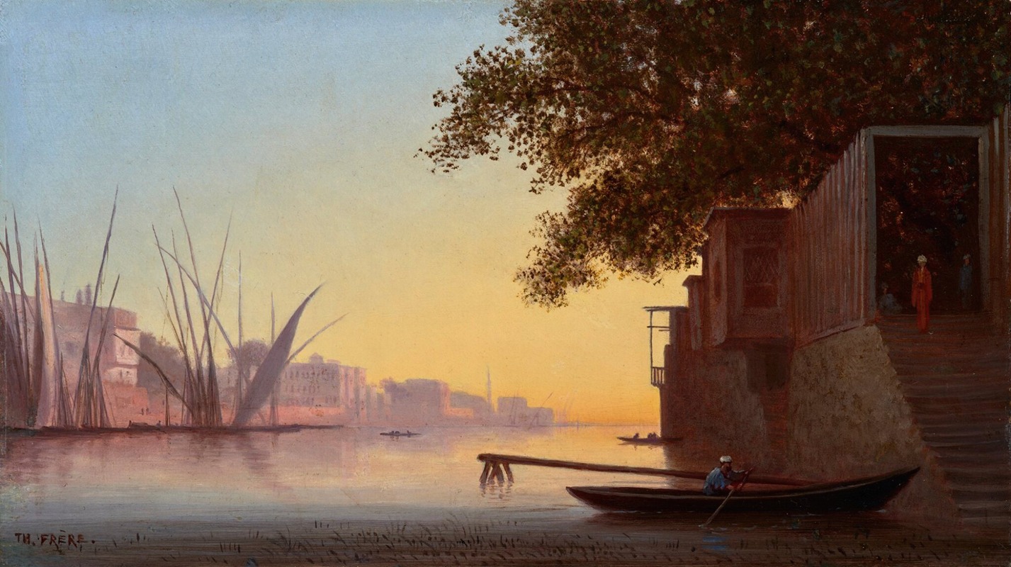 Charles Théodore Frère - Dhows on the Nile