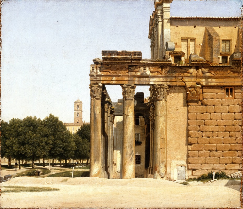 Christoffer Wilhelm Eckersberg - View of the Via Sacra, Rome