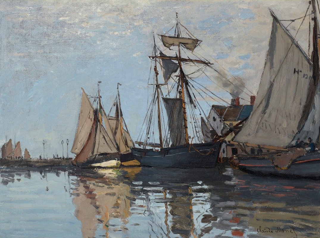 Claude Monet - Bateaux dans le port de Honfleur