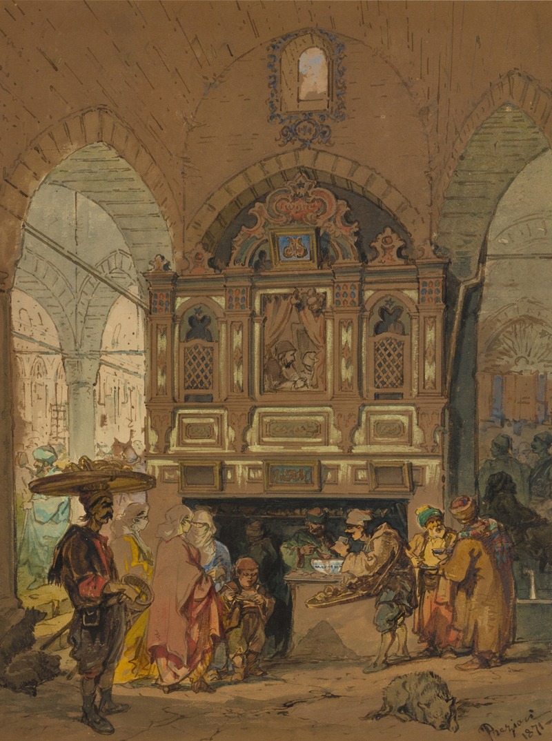 Count Amadeo Preziosi - The Grand Bazaar in Constantinople