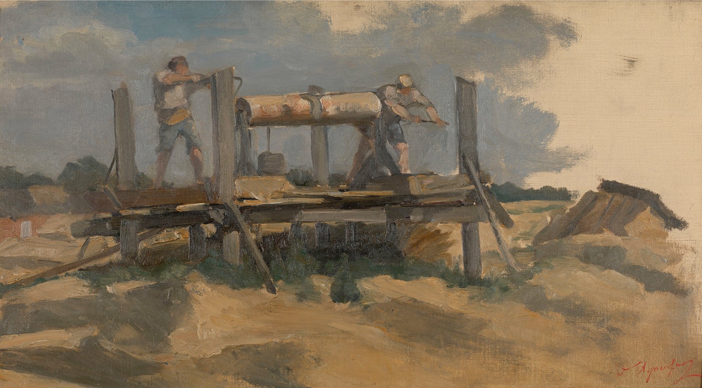 Edouard Agneessens - Drilling a Well (sketch)