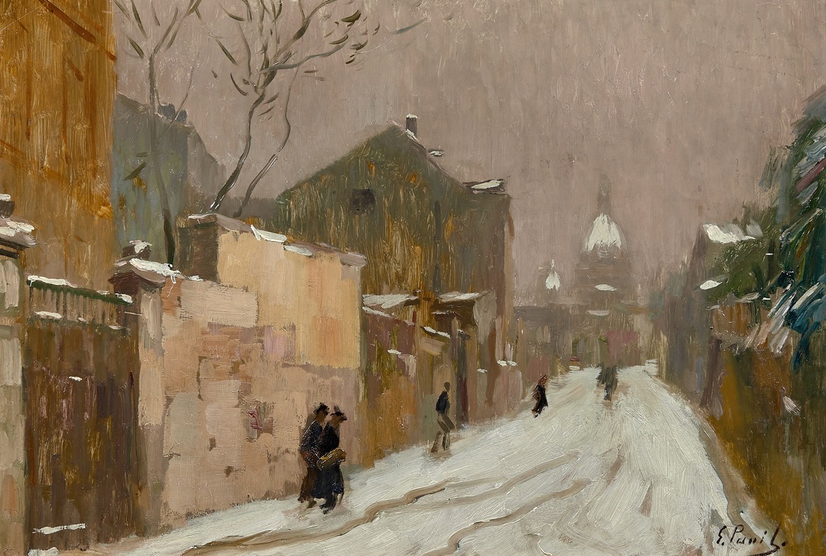 Elie Anatole Pavil - Montmatre en hiver