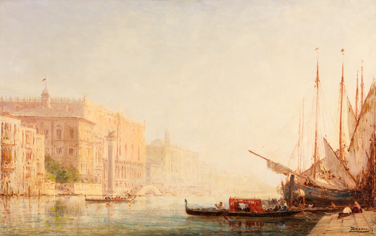 Félix Ziem - Venice; a Canal Scene