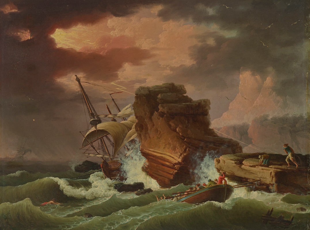 Francesco Fidanza - A shipwreck in a storm