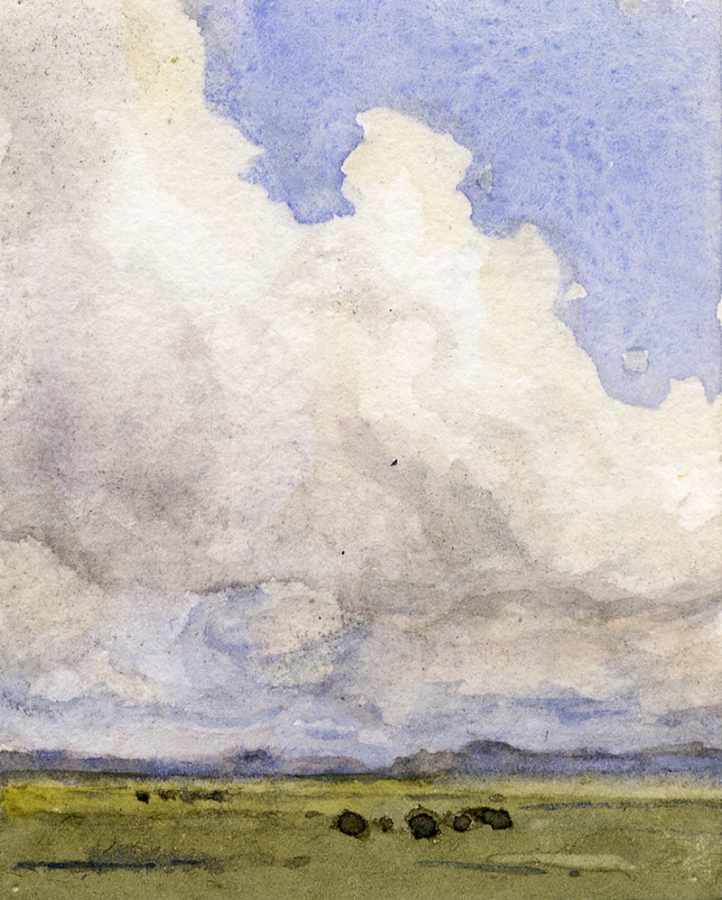 Frans Smissaert - Hoge wolkenlucht boven weilanden