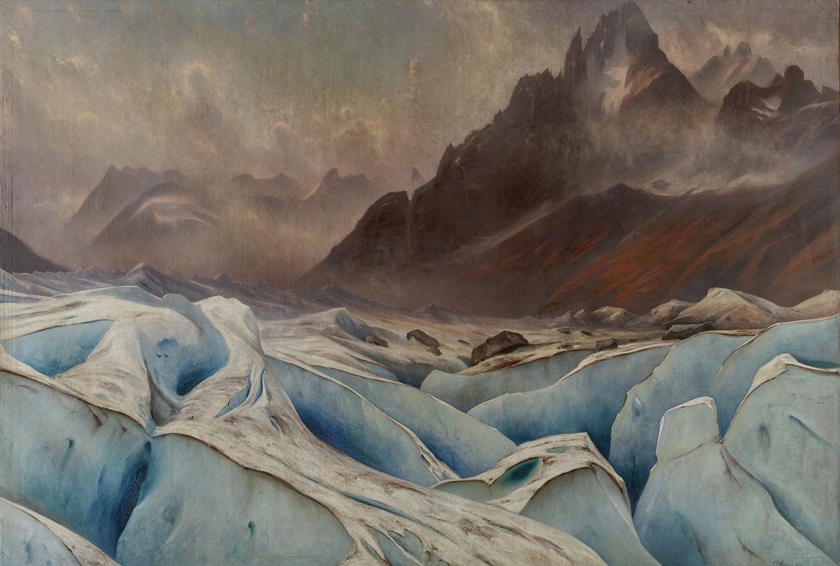 Gabriel Loppé - La Mer de Glace et les Grands Charmoz, Chamonix