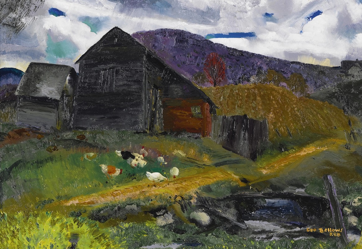 George Wesley Bellows - Old Barn, Shady Valley