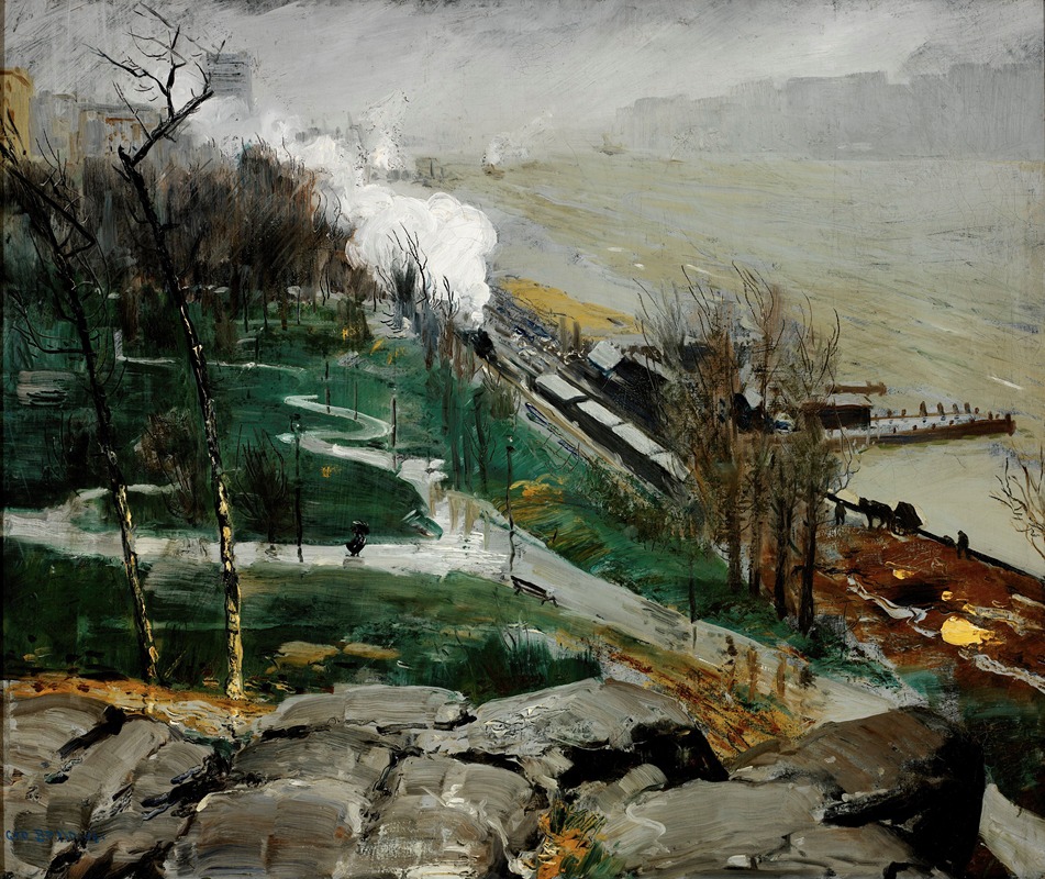 George Wesley Bellows - Rain on the River