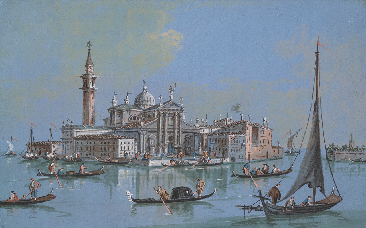 Giacomo Guardi - A view of San Giorgio Maggiore from the Bacino of San Marco, Venice