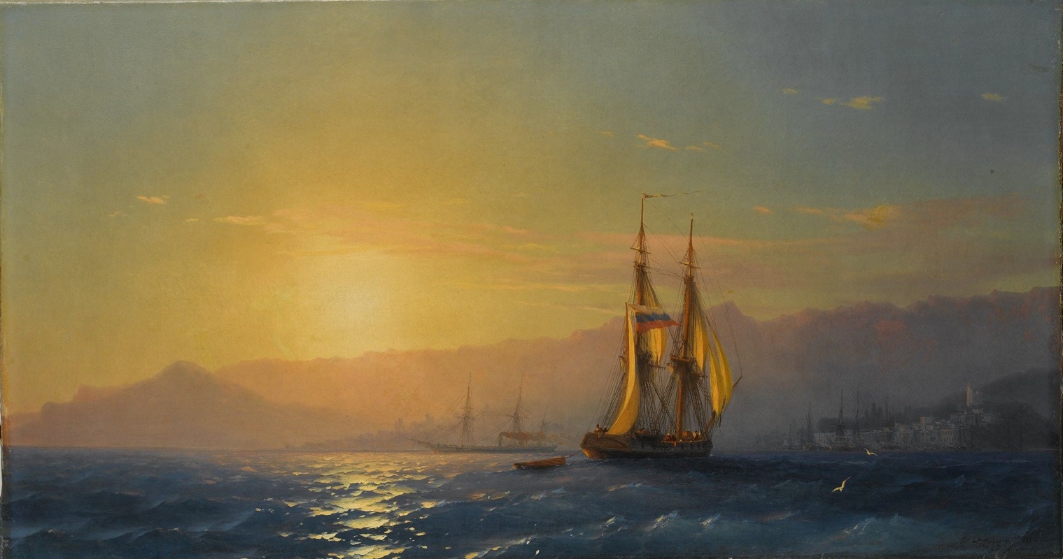 Ivan Konstantinovich Aivazovsky - Sunset at sea