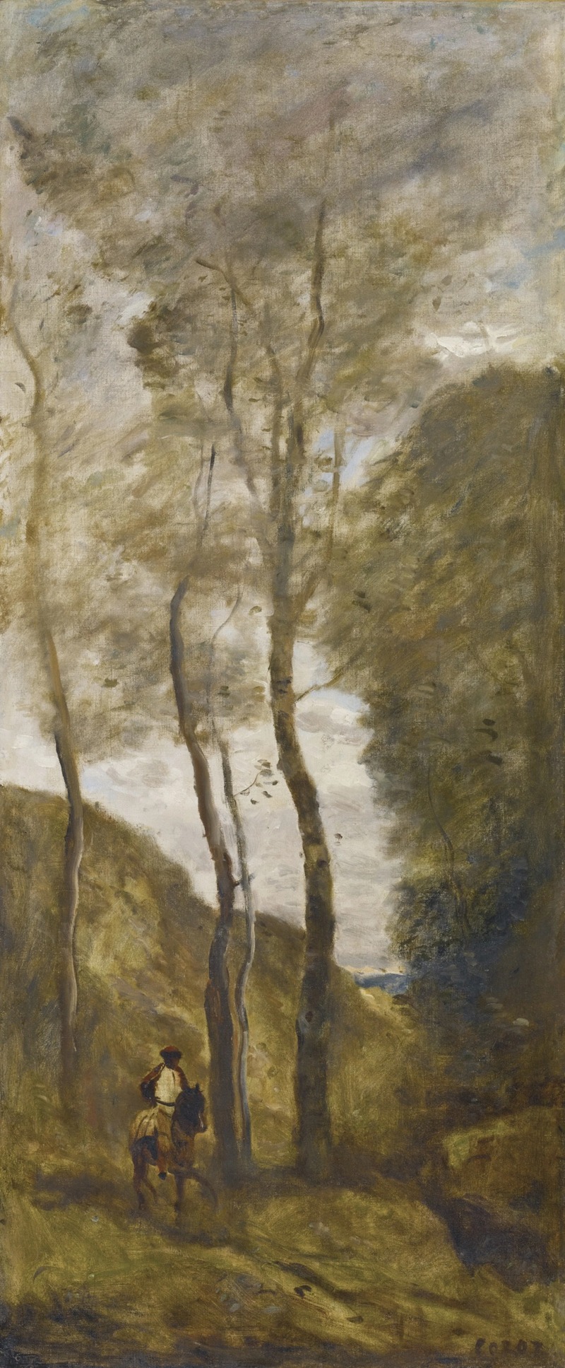 Jean-Baptiste-Camille Corot - Cavalier dans une gorge