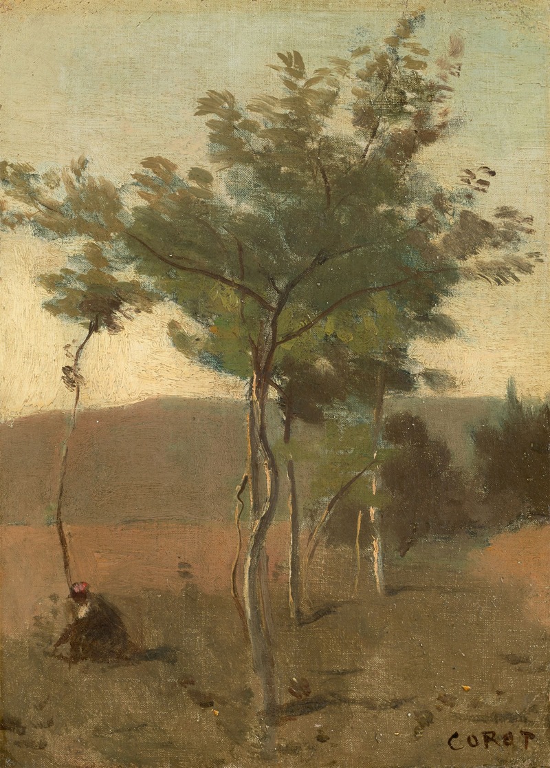Jean-Baptiste-Camille Corot - Bouquet d‘arbres, effet de crépuscule