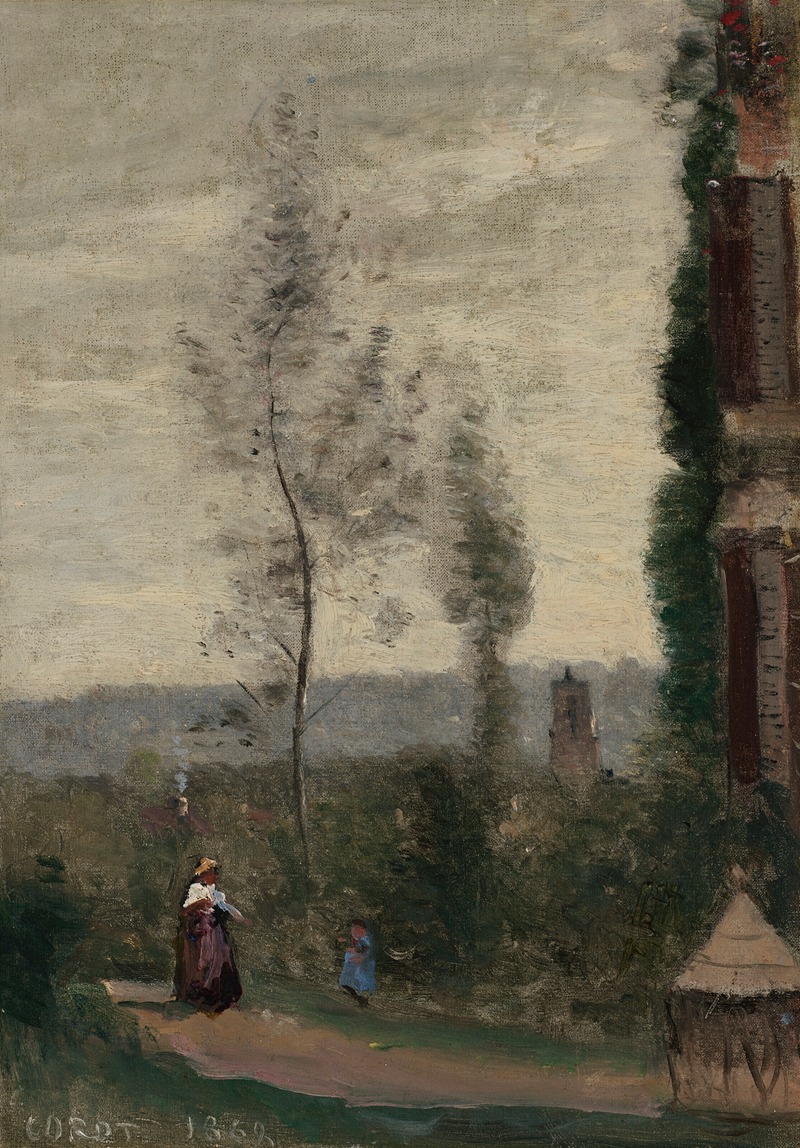 Jean-Baptiste-Camille Corot - Coulommiers, le jardin de M. Preschez