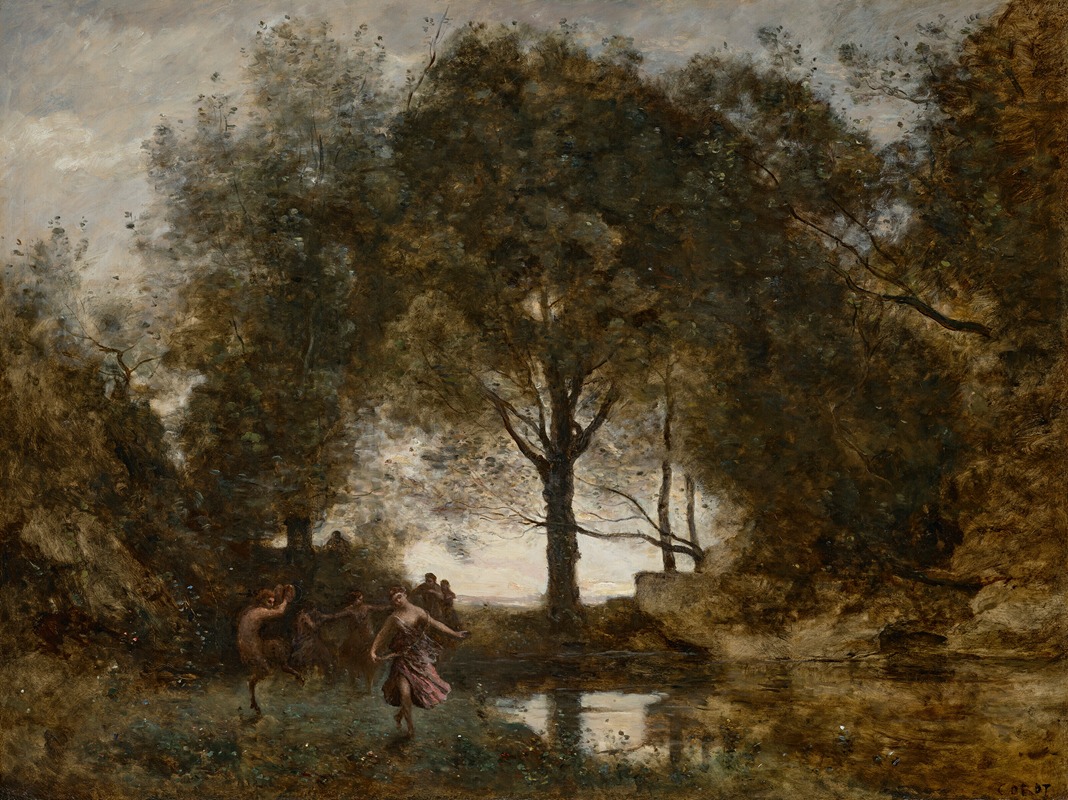 Jean-Baptiste-Camille Corot - Nymphes et faunes