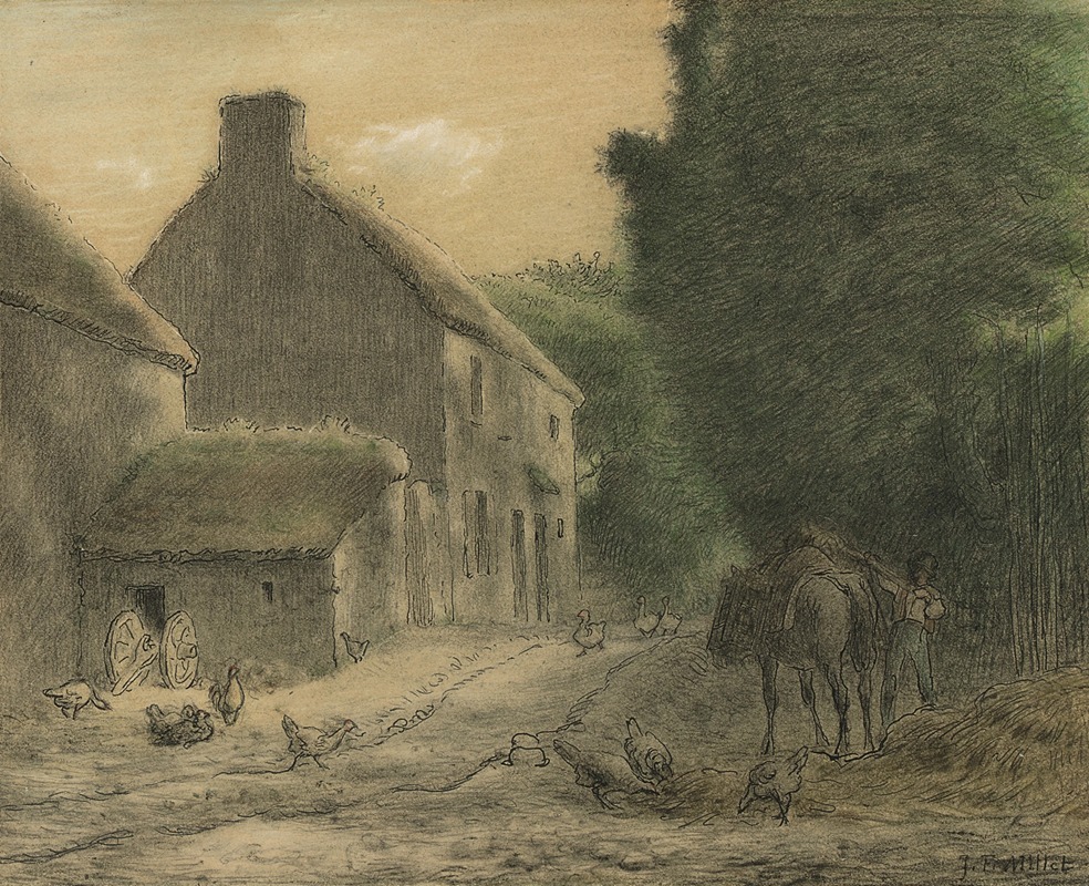Jean-François Millet - Farm House at Gruchy