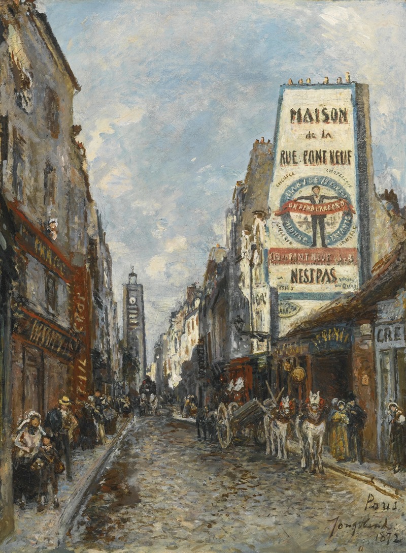 Johan Barthold Jongkind - La Rue Saint-Jacques, Paris