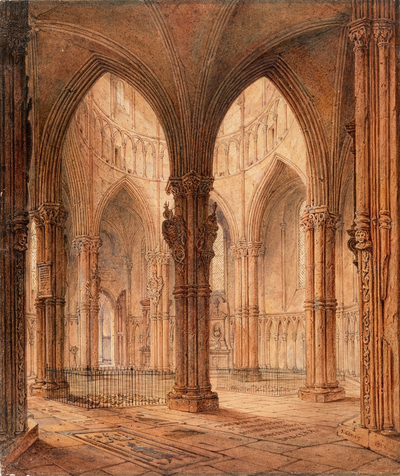 John Coney - The Interior of the Temple Church, London