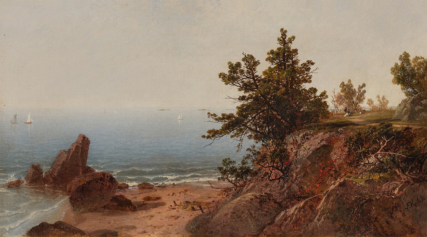 John Frederick Kensett - View from the Cliff (Noon on the Seashore)