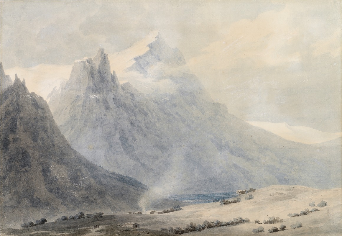 John Robert Cozens - A Valley in the Unterwalden Canton, Switzerland