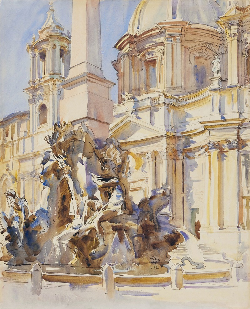 John Singer Sargent - Piazza Navona, Rome