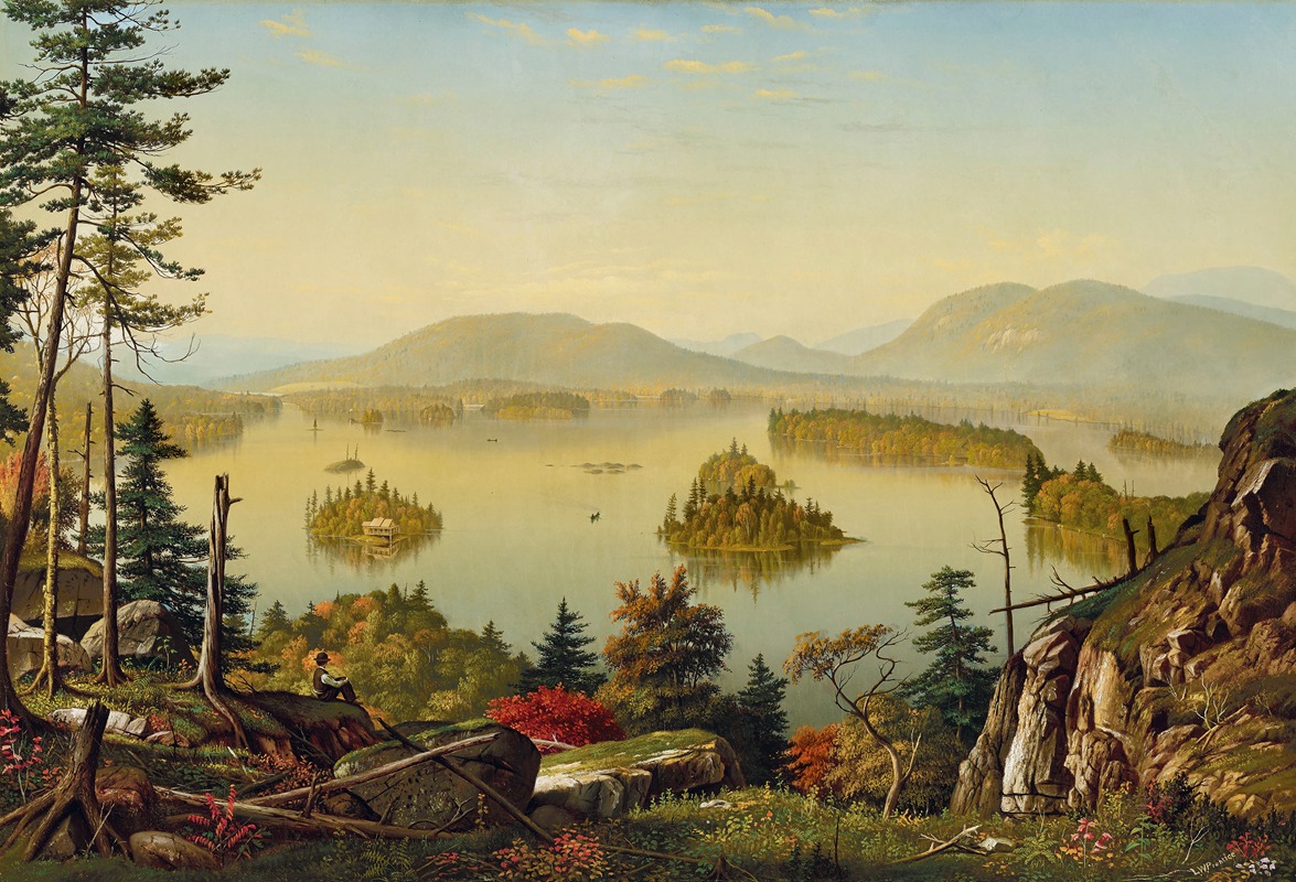 Levi Wells Prentice - View of Blue Mountain Lake