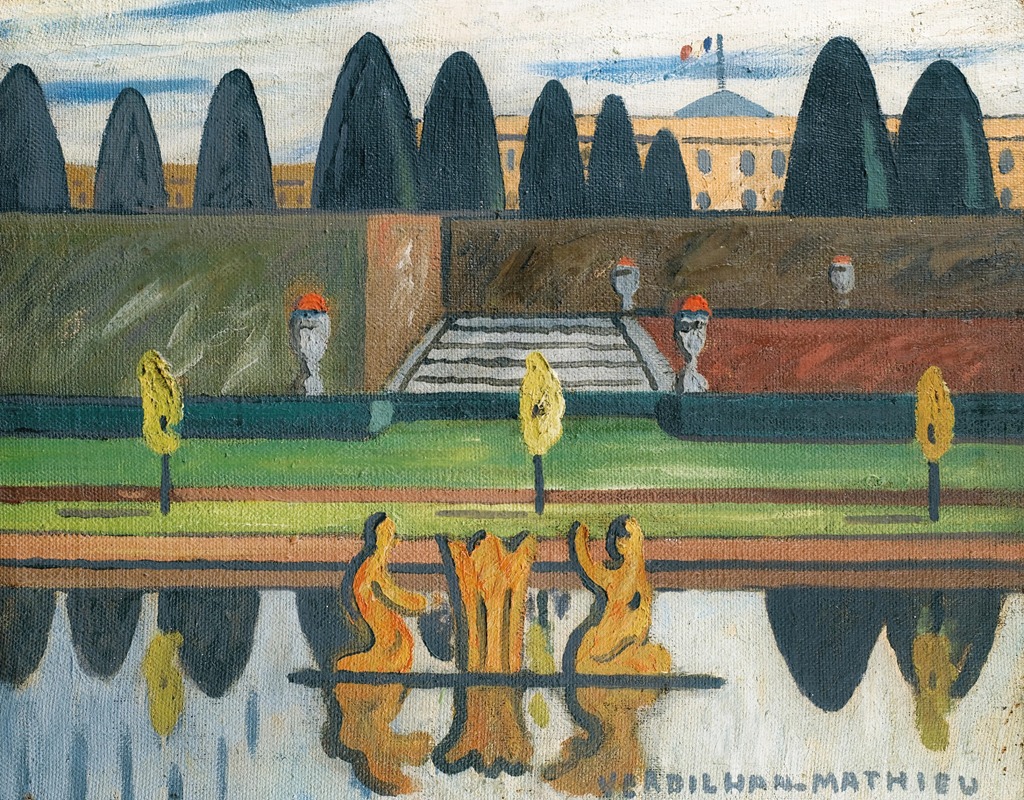 Louis-Mathieu Verdilhan - Le parc de Versailles