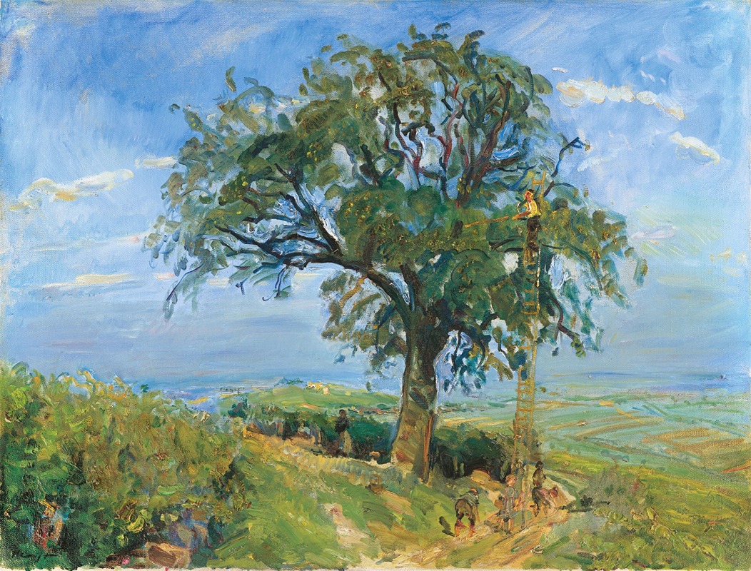 Max Slevogt - Fruit harvest in the Palatinate (The pear tree)