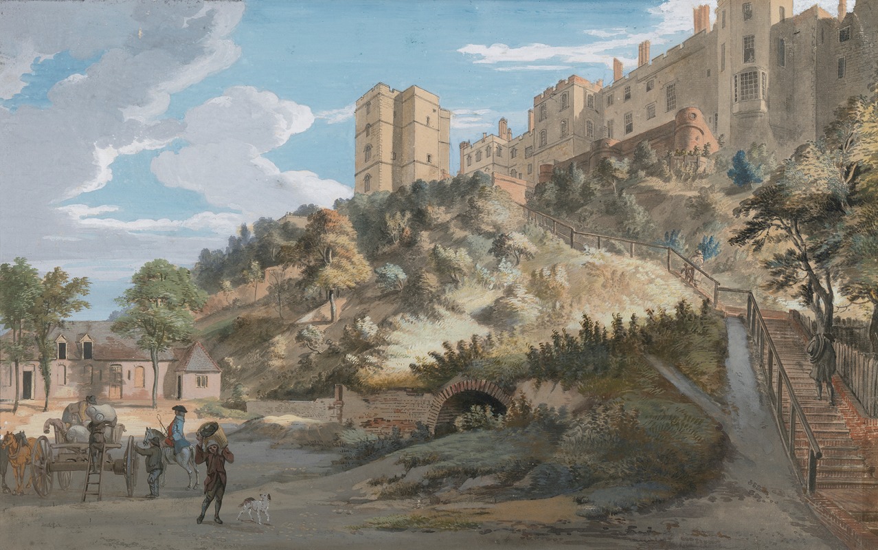 Paul Sandby - The Hundred Steps and Winchester Tower, Windsor Castle, Berkshire