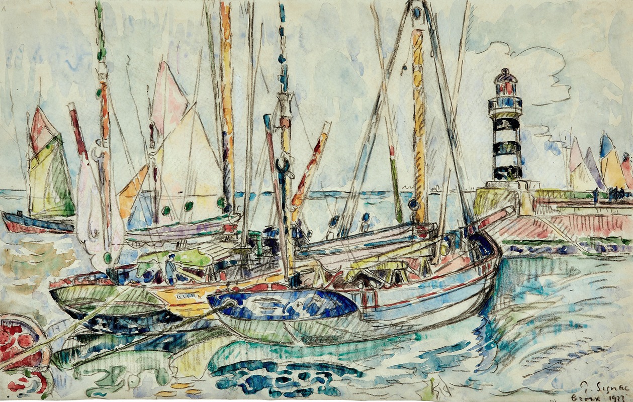 Paul Signac - Bateaux au port, île de Groix