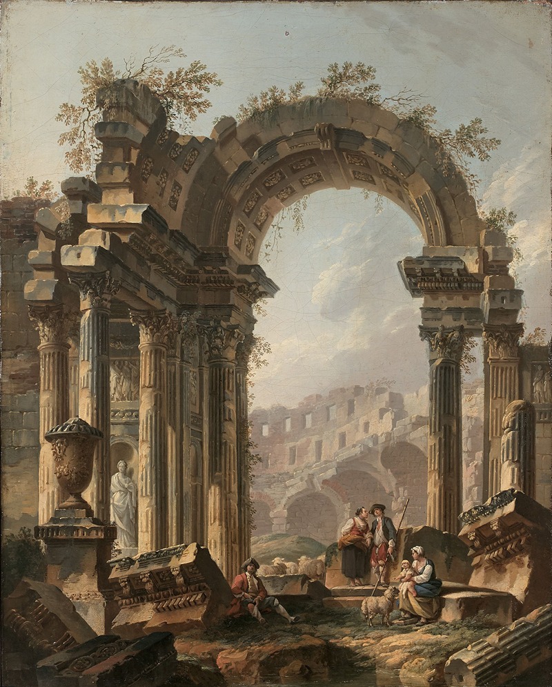 Pierre-Antoine Demachy - Bergers dans des ruines romaines