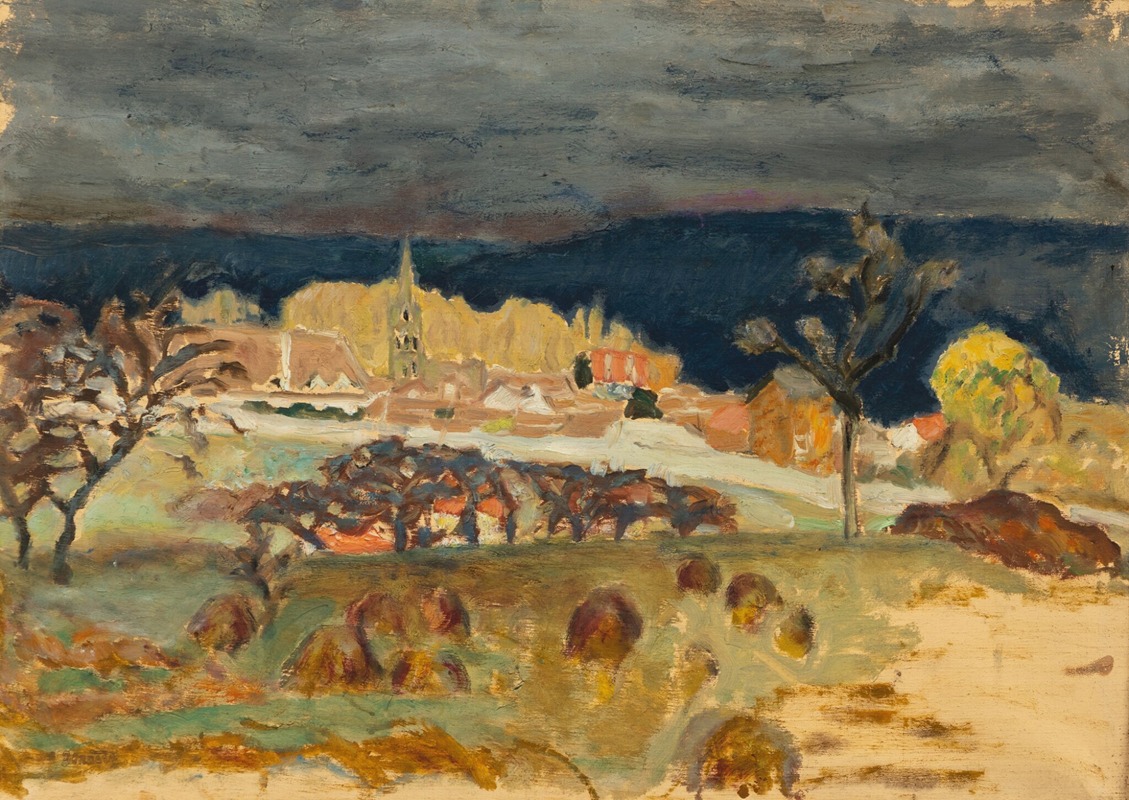 Pierre Bonnard - Village, ciel d’orage