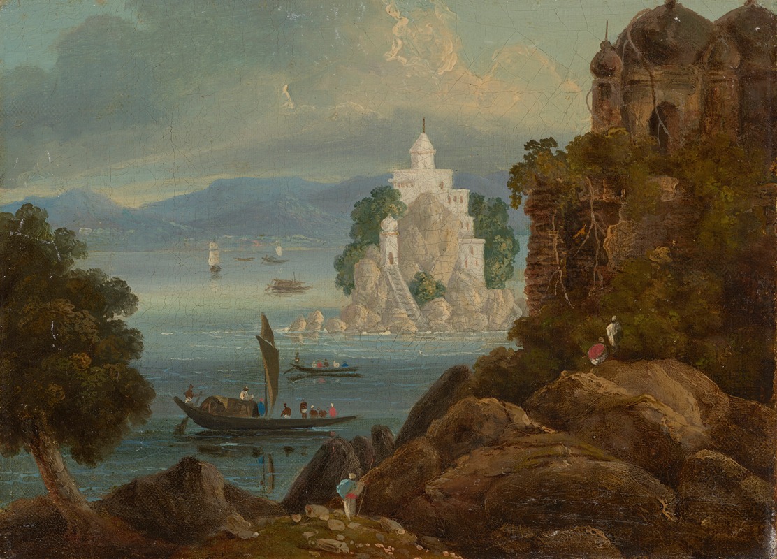 Sir Charles D'Oyly - The rock at Jahangira on the Ganges