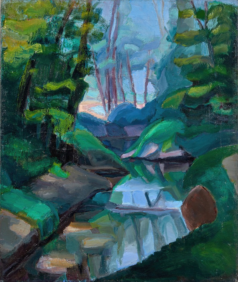 Sonia Lewitska - Paysage à la rivière