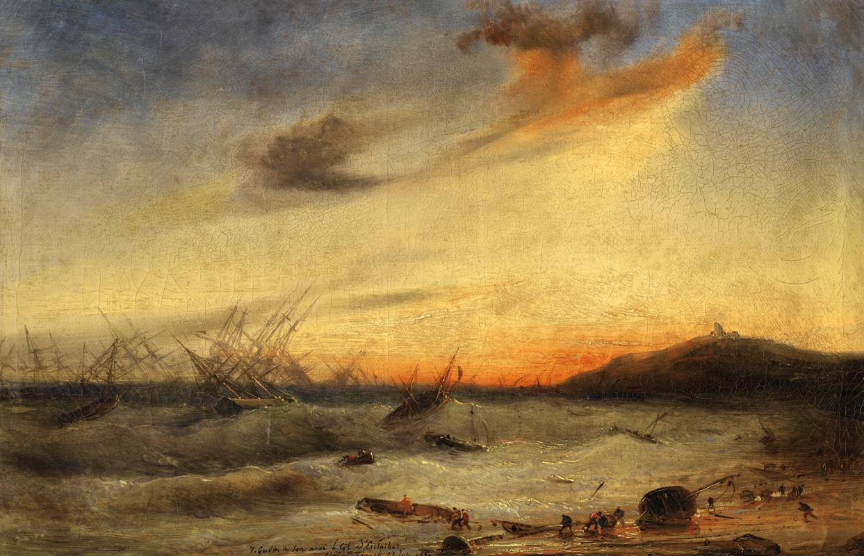 Théodore Gudin - Bataille navale