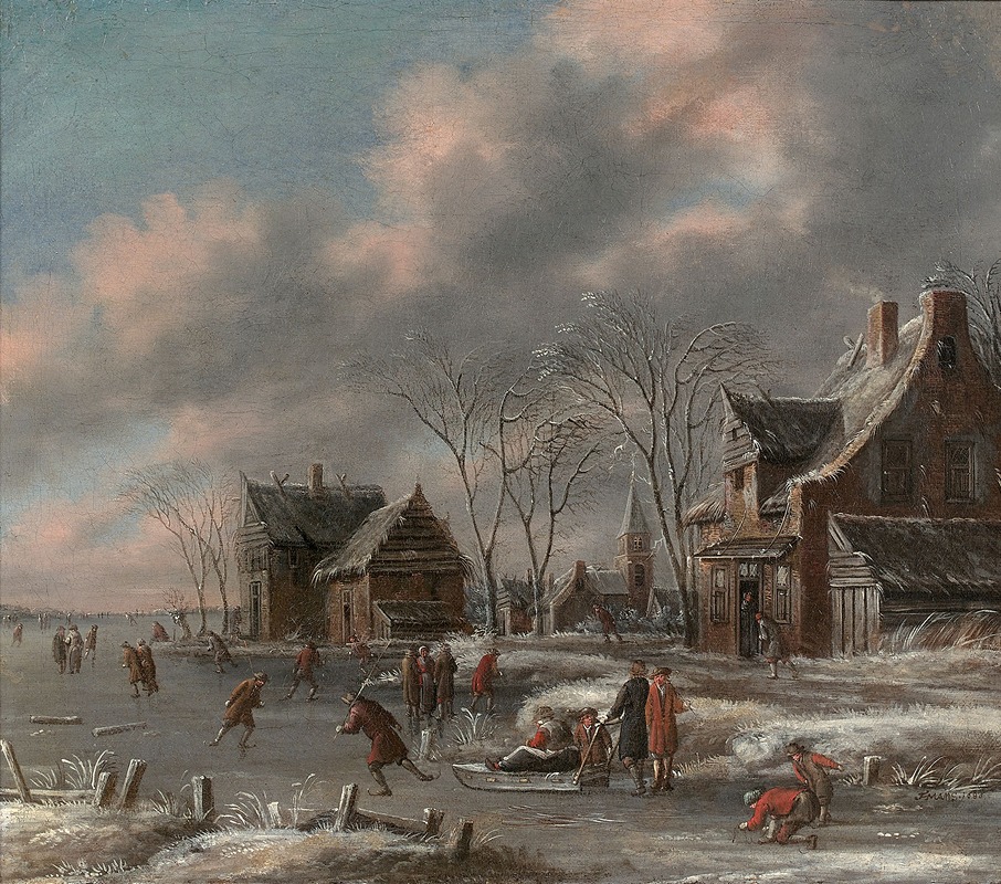 Thomas Heeremans - Patineurs en hiver