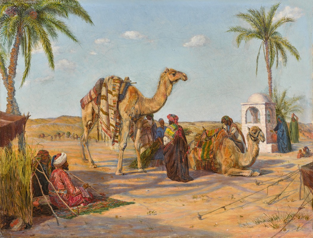 Thomas Seddon - A Halted Caravan on the Borders of the Egyptian Desert