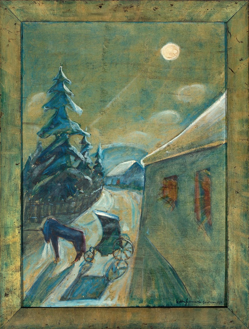 Walter Gramatté - Mondlandschaft mit Pferd