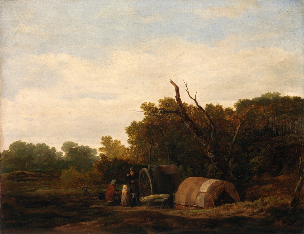 William Mulready - A Gypsy Encampment