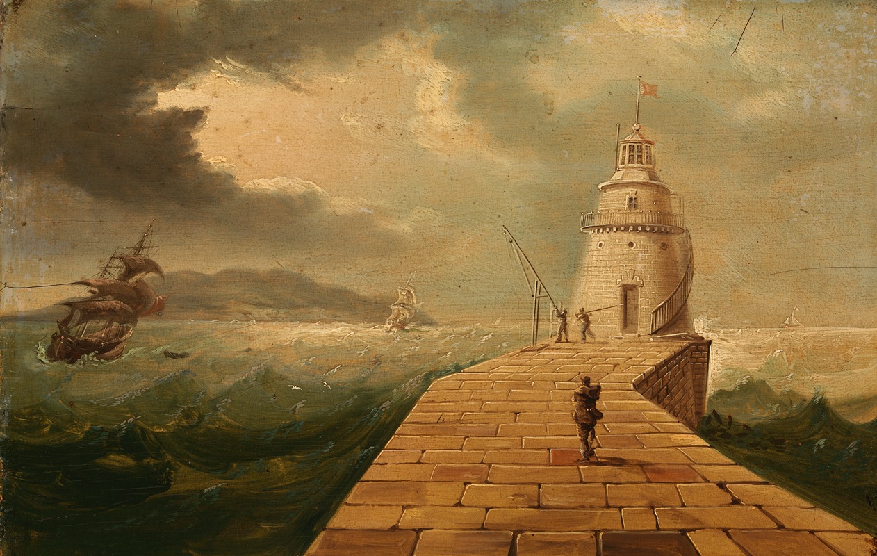 William Sadler the Younger - A View of Poolbeg Lighthouse