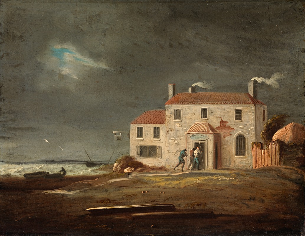William Sadler the Younger - A View of the Inn, Laytown, County Meath
