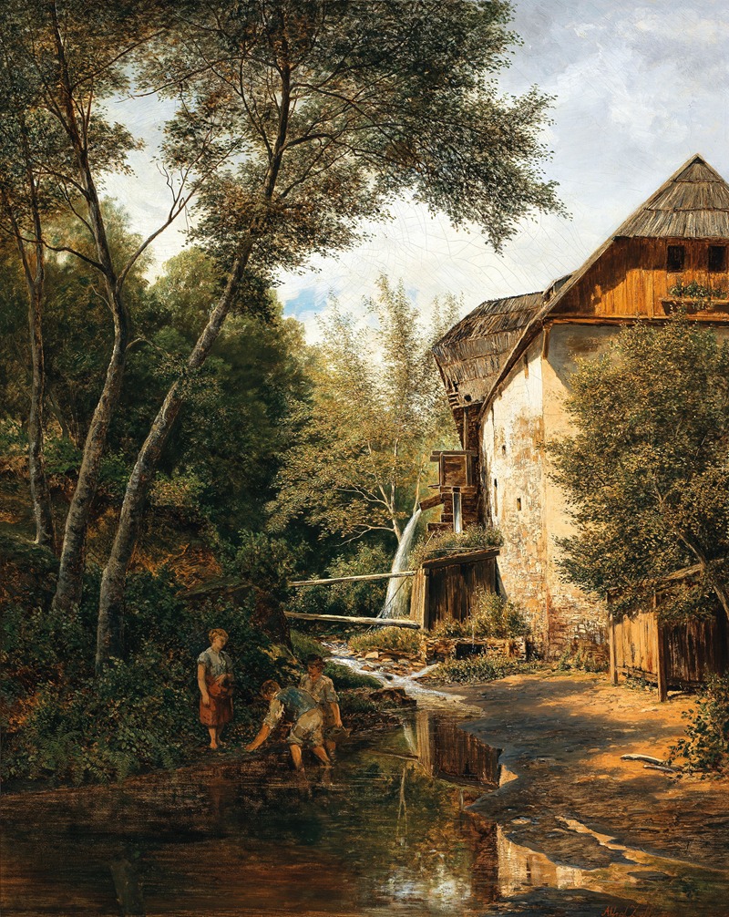 Alfred Zoff - An Old Mill above Pörtschach