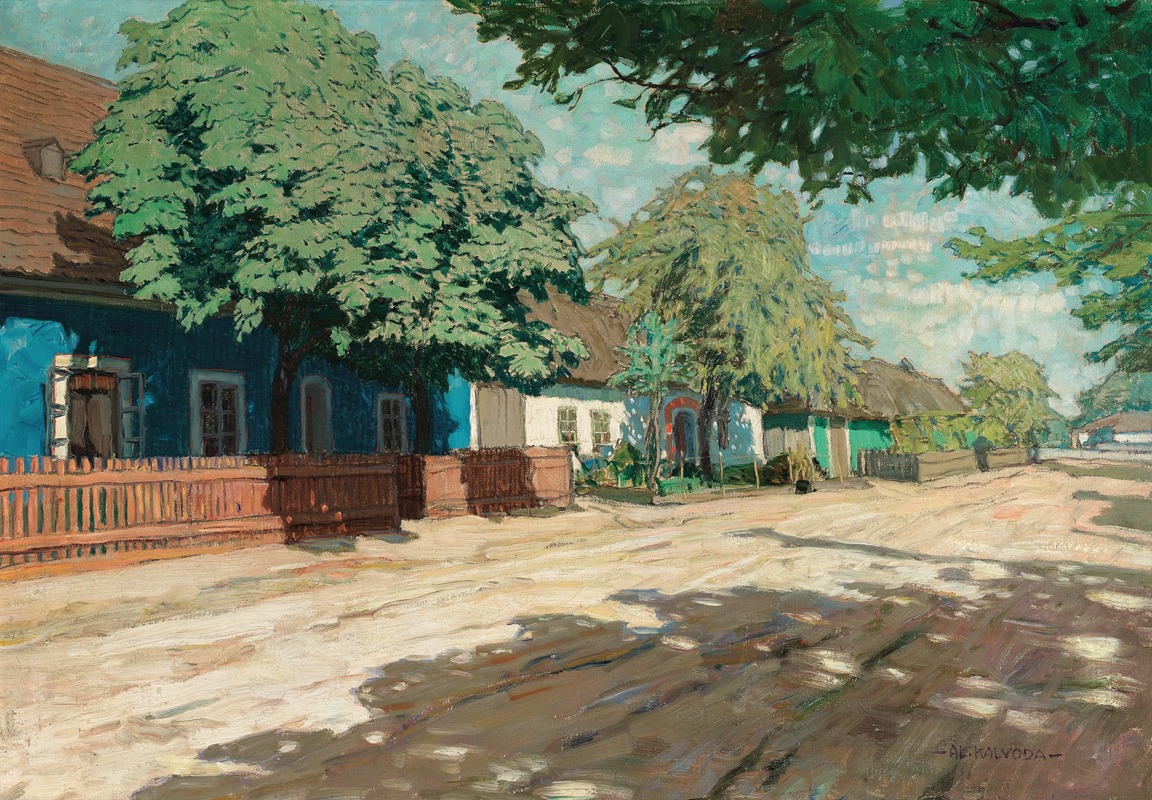 Alois Kalvoda - A Village Road in Southern Morava