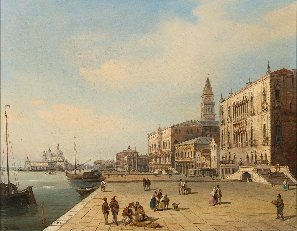 Carlo Grubas - Venice, Riva degli Schiavoni