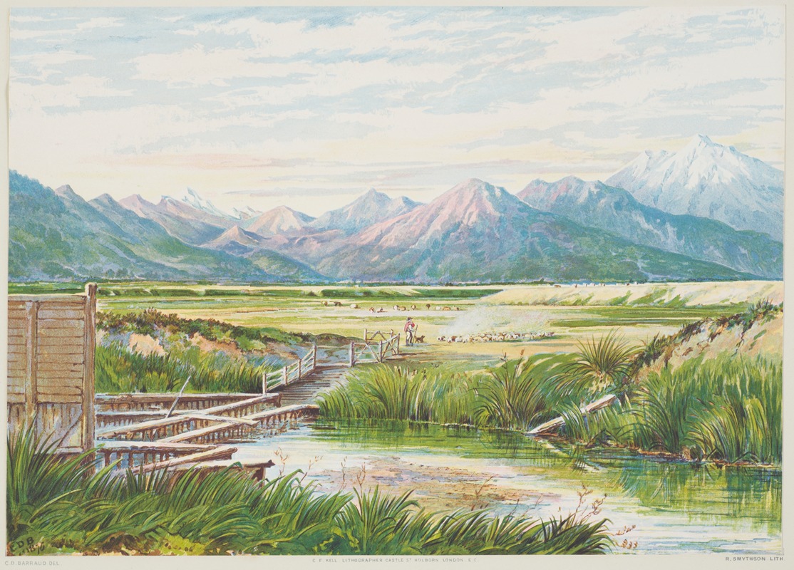 Charles Decimus Barraud - New Zealand Graphic and Descriptive. Mount Alford.