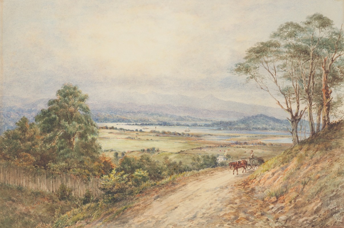 Charles Decimus Barraud - The Valley of the Derwent, Tasmania