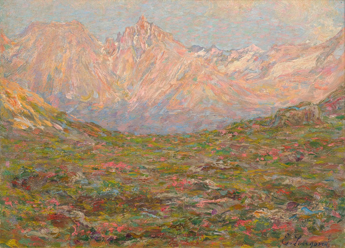 Emilio Longoni - A Mountain Landscape