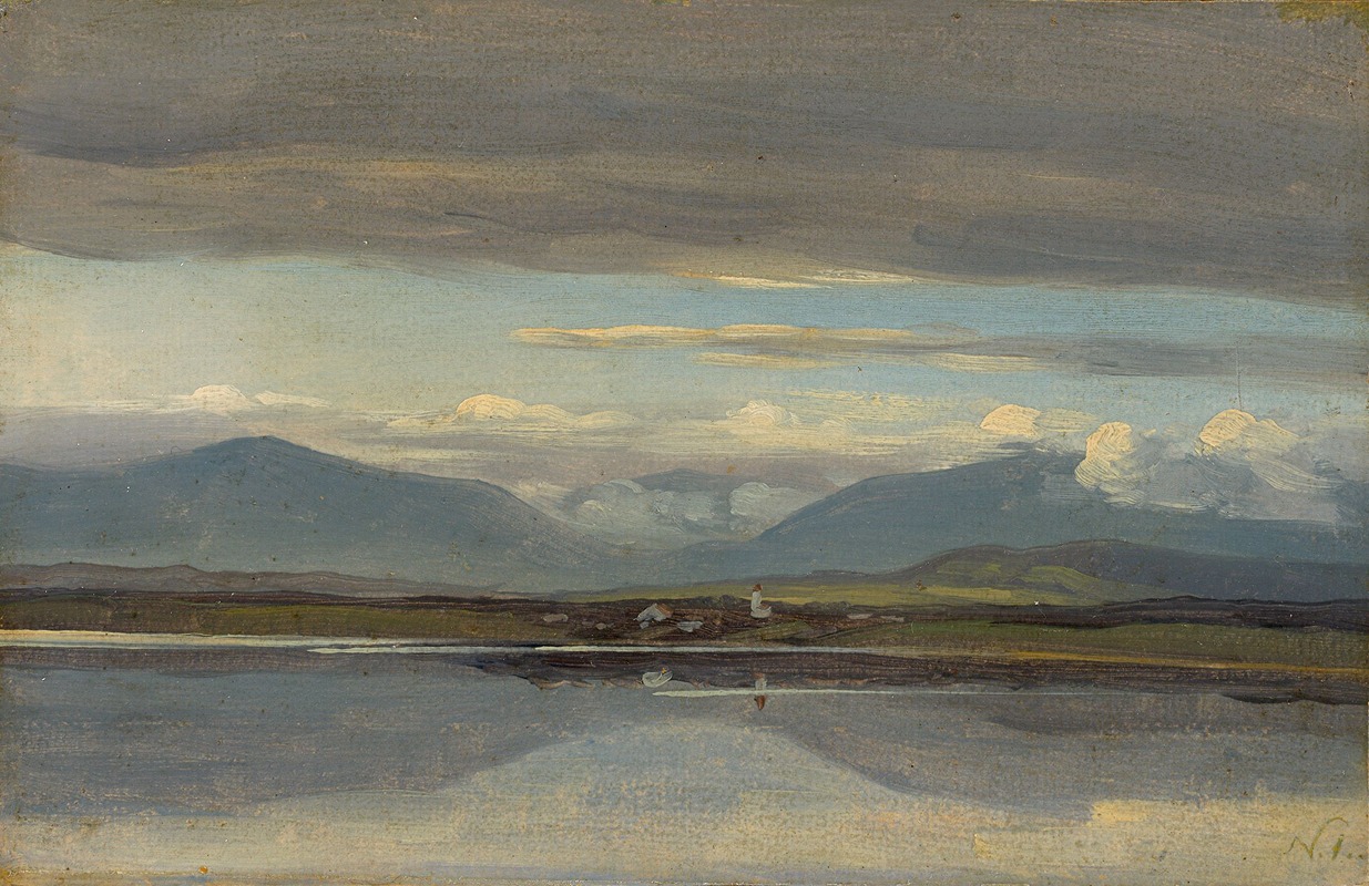 Friedrich von Nerly - Blick auf Seeshaupt am Starnberger See