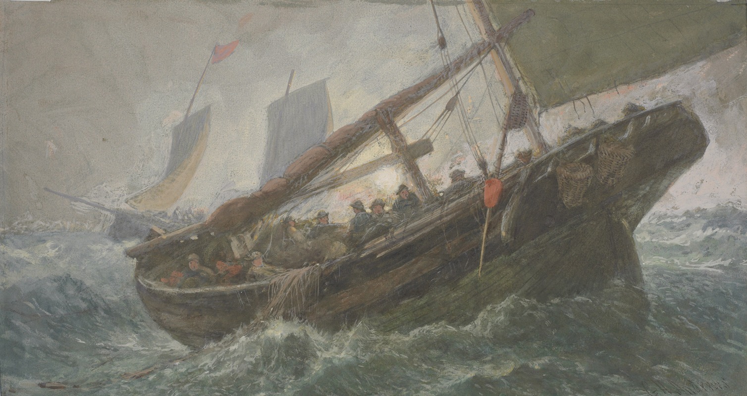 George Henry Andrews - Fishing boat at sea